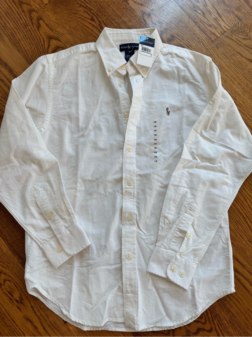 Ralph Lauren kids White Oxford Button-Down Shirt